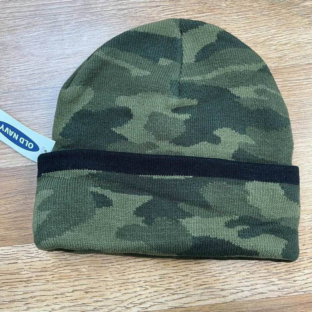 Old Navy Boys Lightweight Sweater-Knit Camo‎ Beanie Size L/XL NEW